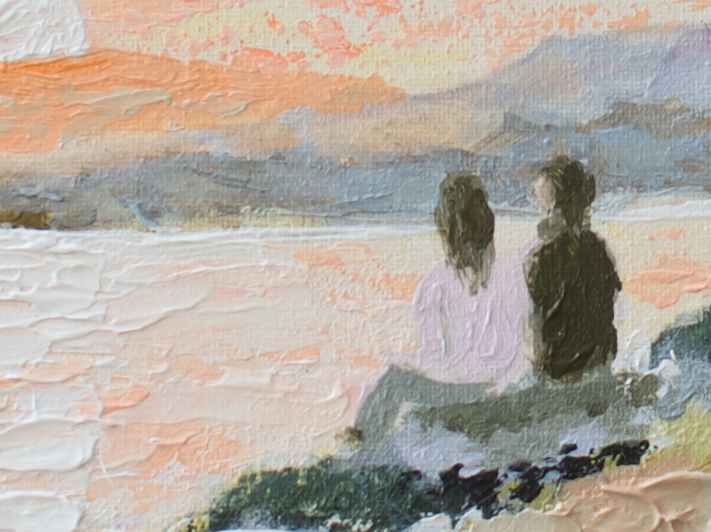close-up detail of couple