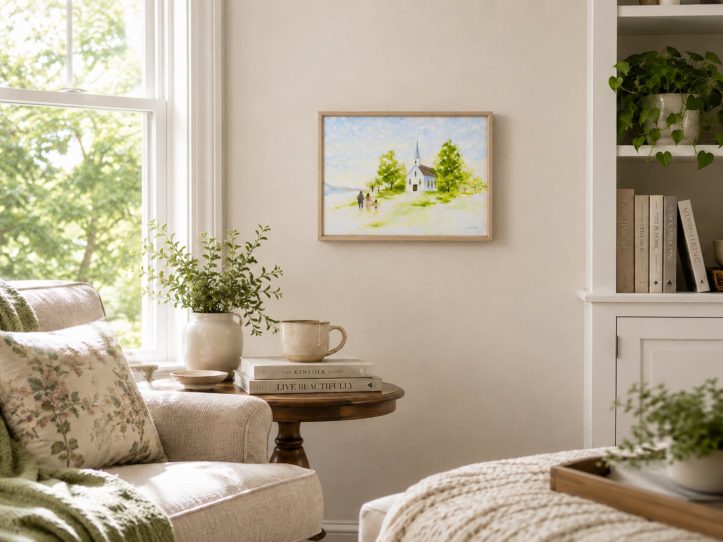 full view of Sunday Morning Together original painting